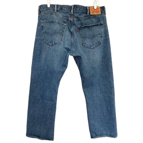 Levis 501xx Jeans Mens Size 40x32 Blue Button Fly Straight Leg High Rise Vintage - Picture 10 of 11
